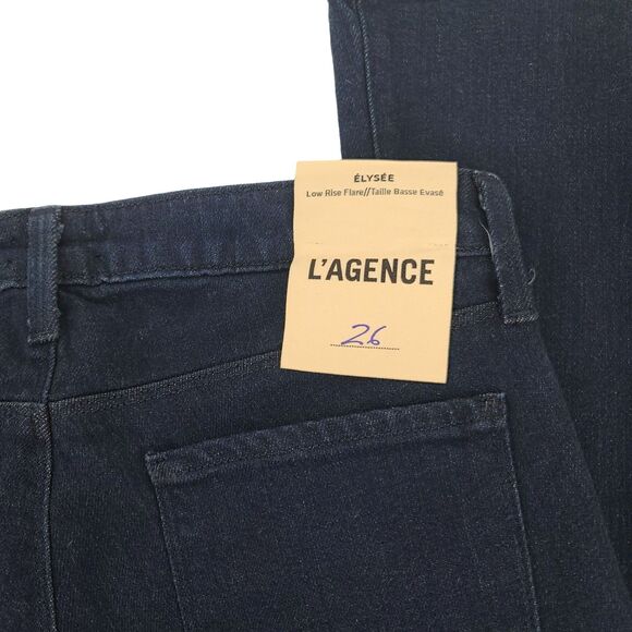 L’Agence Revolve Elysee Low Rise Flare Jeans Indigo Size 26 - Picture 7 of 8